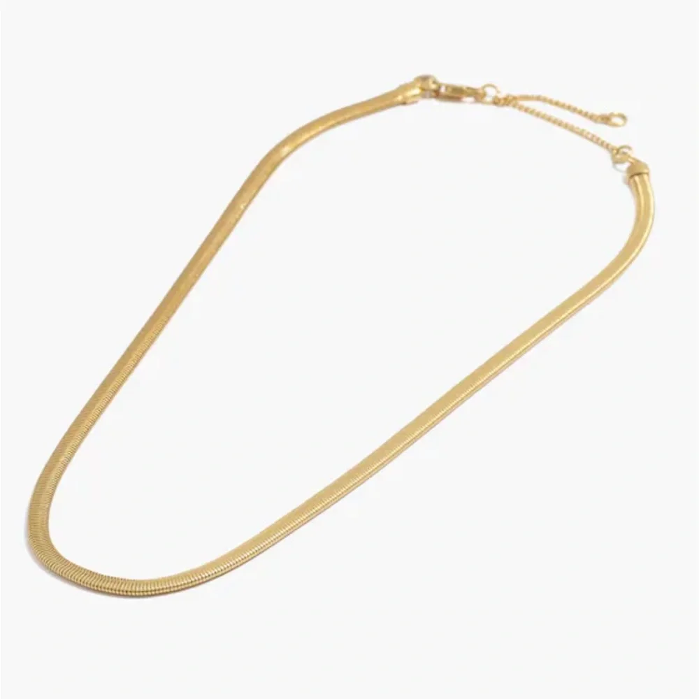 Madewell gold plated brass Herringbone necklace NEW - Picture 3 of 8